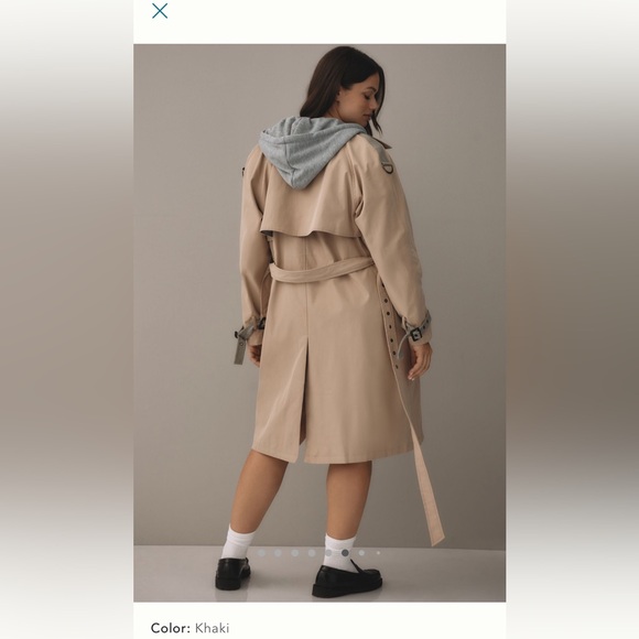 NWOT Pilcro hoodie Dickie trenchcoat - Picture 5 of 8